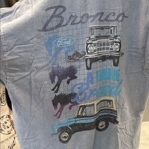Vintage Ford Bronco Rare Breed Blue Distressed T-Shirt